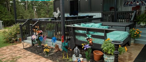 Back patio area with lots of room to relax