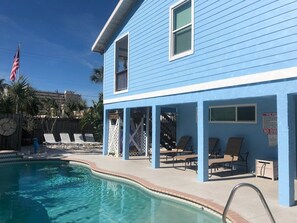 Shared pool at the resort. 