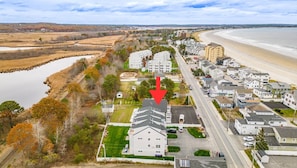 Aerial view of the Paulee Suites property
Jackie said "As described. Very easy access to beach. They provided a beach wagon which made it even easier. The beach chairs and towels were in great condition. We never walked to town but it’s doable."