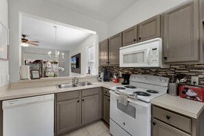 Whip up delicious meals in our fully-equipped kitchen, complete with all the conveniences of home!