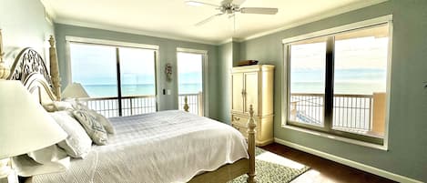 Panoramic ocean view from the master suite.