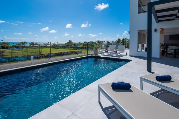 Modern Oasis: Luxurious Pool with Ocean View