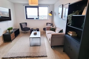 Relax with family and friends in our super stylish living space 