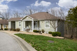 Nestled on this quiet street, this villa awaits you.