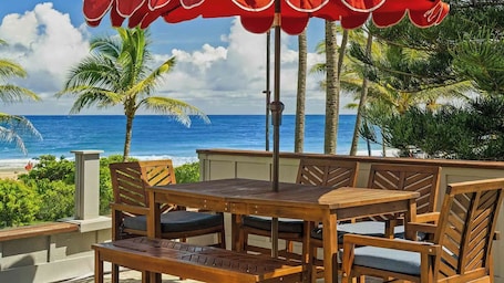 Anahola Palms - Beachfront Dining Lanai - Parrish Kauai