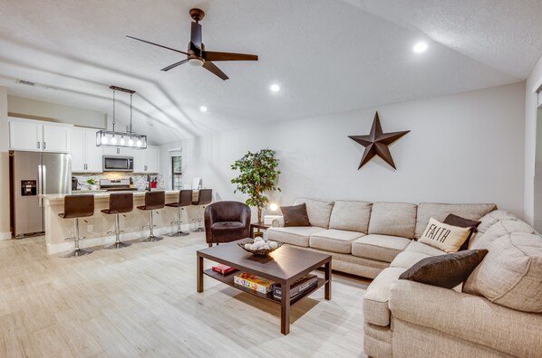 Montgomery Vacation Rental | 3BR | 2BA | 1,500 Sq Ft | Small Step for Entry