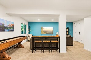 Bar seating to watch the fun