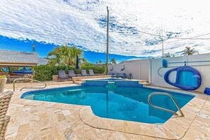 Relax and unwind in the heated pool and spa!