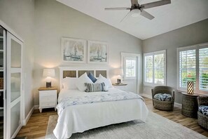 Master bedroom featuring a luxurious king bed!