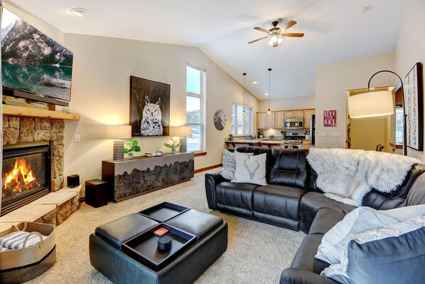 Main Living Area with Vaulted Ceiling