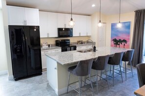 Fully stocked kitchen