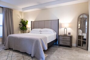 Spacious master bedroom with king bed