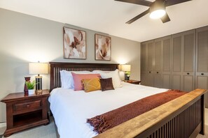 One of 4 spacious bedrooms, the King suite on the 2nd floor has a luxury en-suite bath.