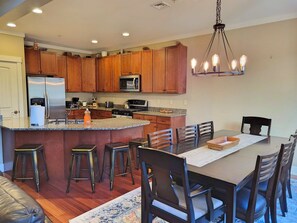 Dining area and breakfast stools