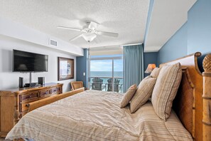 Awaken each morning to gorgeous ocean views from the primary bedroom.