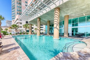 Take a cool dip in the sparkling oceanfront pool.