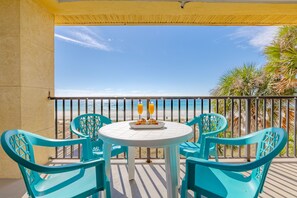 Enjoy the view of the Gulf from your balcony.