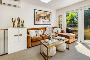Living room with Sonos speaker system