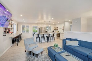 Family room is open to kitchen