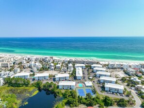 Aerial view of Beachside Villas