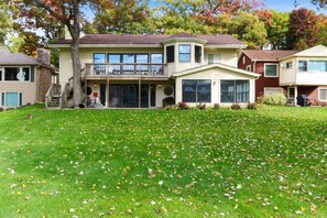 Lakeside view of home