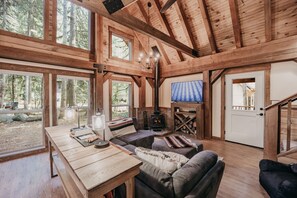 Indoors, Hardwood, Stained Wood, Furniture, Living Room