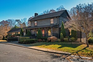 front of the cabin