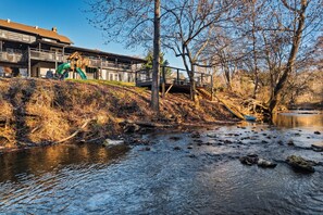 Back of the cabin from the river