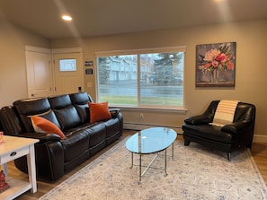 Sofa reclines on both ends.