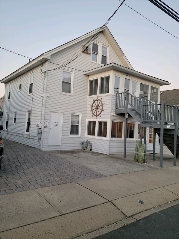 Front of House with driveway for Unit 1 & 2