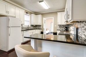 Kitchen | Pet Friendly w/ Fee | Central Air Conditioning