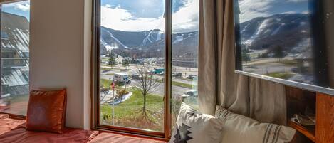 Relax in our charming two bedroom condo and take in the breathtaking view of the Killington ski slopes from the comfort of the living room.