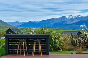 Outdoor bar to sit and enjoy the view