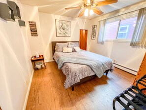 Queen bedroom on the main level