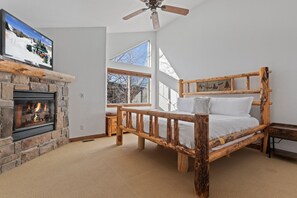 Bear Hollow 5482:  King Bed Suite: "Cozy retreat with a view and a warm fireplace ambiance."