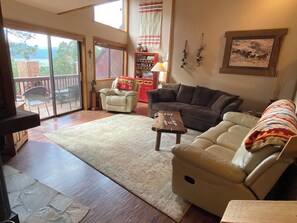 Living room enjoys afternoon light