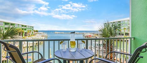 This Bay Front Balcony Offers Incredible Views of The Harbor & The Bay!