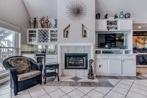 Electric Fireplace in the Great Room