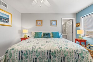 Dreamy blues mixed with coastal-inspired decor make this the ultimate retreat!