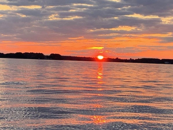 Sunset over Miles River (5 minute boat ride)