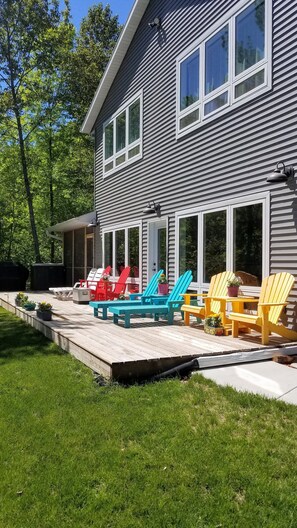 Lakeside facing deck