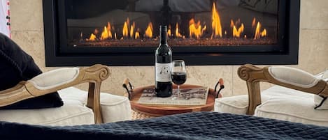 Cosy evenings by the fire, where warmth meets contemporary charm