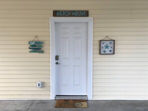 Entrance to private guest studio apartment.