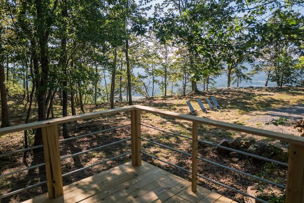Deck area overlooking a beautiful view