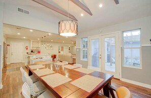 With beautiful wainscoting for a timeless, elegant atmosphere, this dining space has been designed to create a beautiful space to amplify your dining experience!