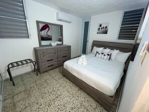 Master bedroom with private bathroom. Queen size bed. Fits 2 adults.