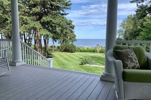 Back porch shot looking at ocean
