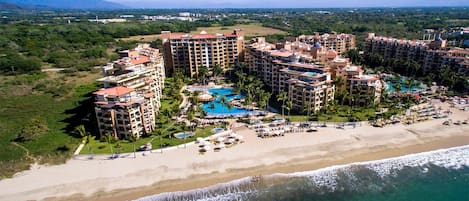 Aerial view of resort