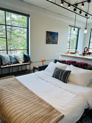 Comfortable queen bed