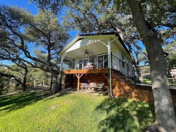 Back of house looking at Cow Creek